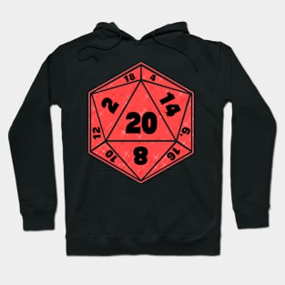 Shiny Red D20 Dice Hoodie